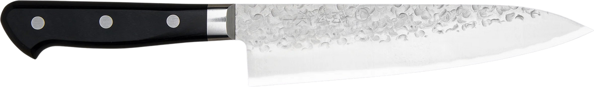 Terukazu Takamura Takamura Hamono VG-10 Gyuto - Tsuchime 180mm bıçak anatomisi: ağız, sırt, sap ve tang bölümleri