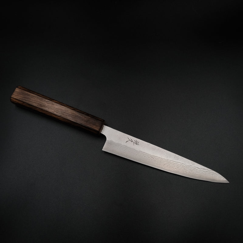 Tsunehisa 440C Petty - Tsuchime Damascus 150mm