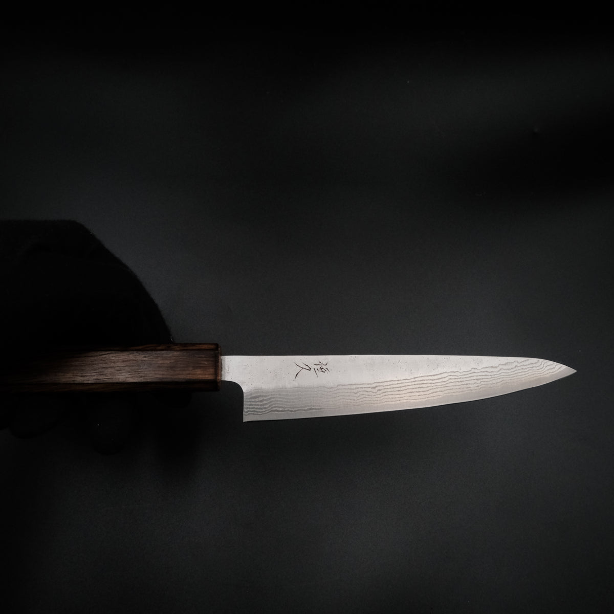 Tsunehisa 440C Petty - Tsuchime Damascus 150mm — Japon mutfak bıçağı (görünüm 5)