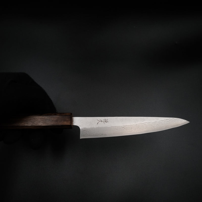 Tsunehisa 440C Petty - Tsuchime Damascus 150mm — Japon mutfak bıçağı (görünüm 5)