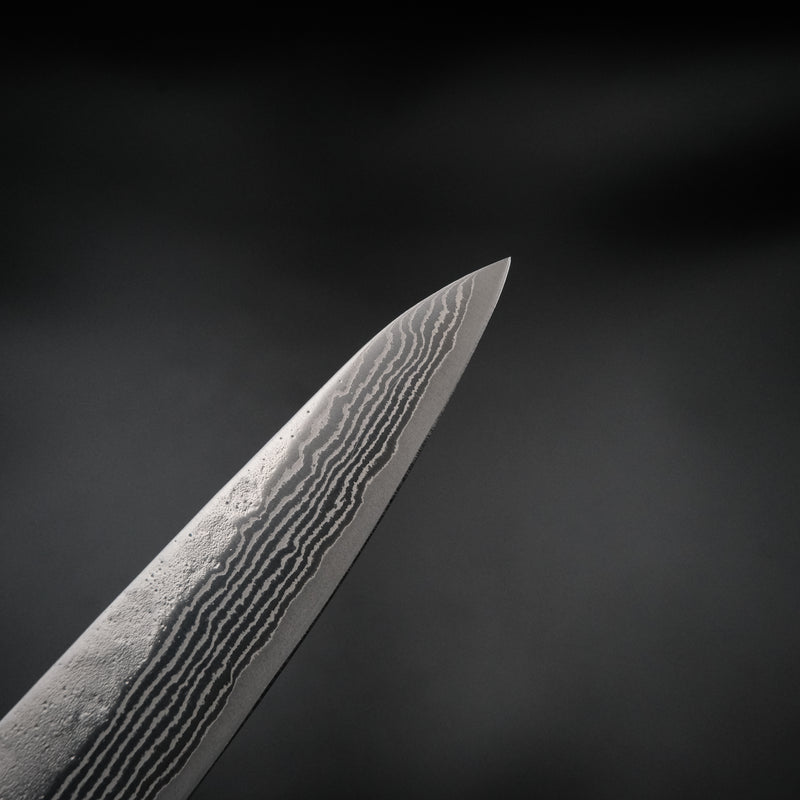 Tsunehisa 440C Petty - Tsuchime Damascus 150mm — Japon mutfak bıçağı (görünüm 8)