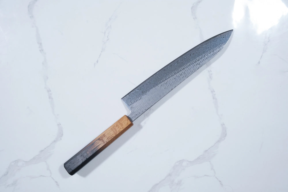 Tsunehisa AUS-10 Gyuto - Nawame Damascus 240mm