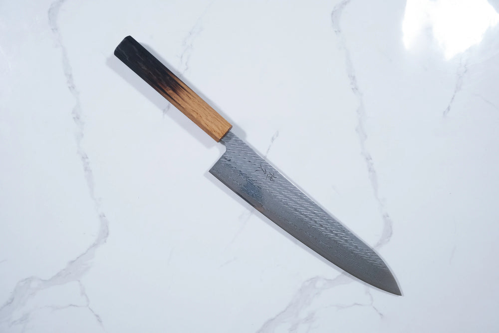 Tsunehisa AUS-10 Gyuto - Nawame Damascus 240mm