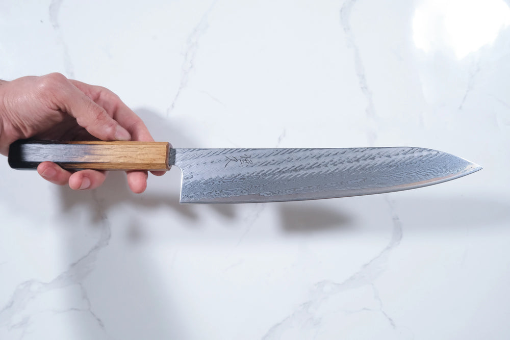 Tsunehisa AUS-10 Gyuto - Nawame Damascus 240mm