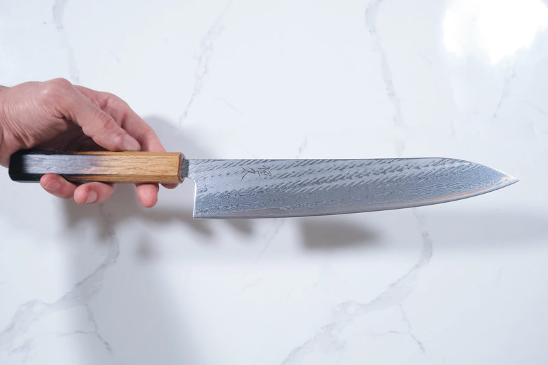 Tsunehisa AUS-10 Gyuto - Nawame Damascus 240mm