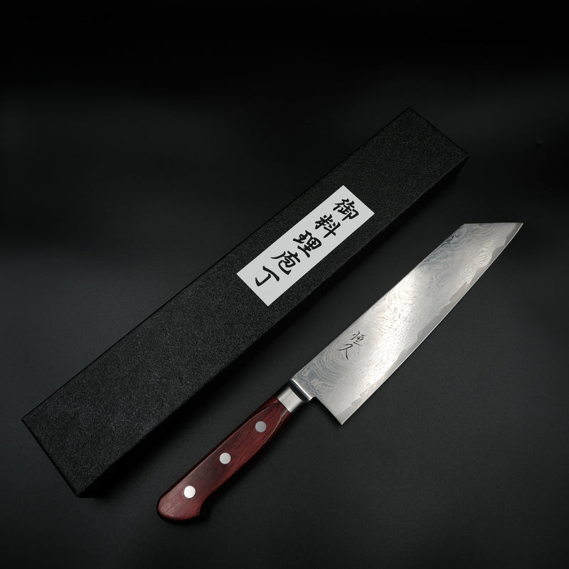 Tsunehisa AUS-10 Kiritsuke - Damascus 210mm kırmızı