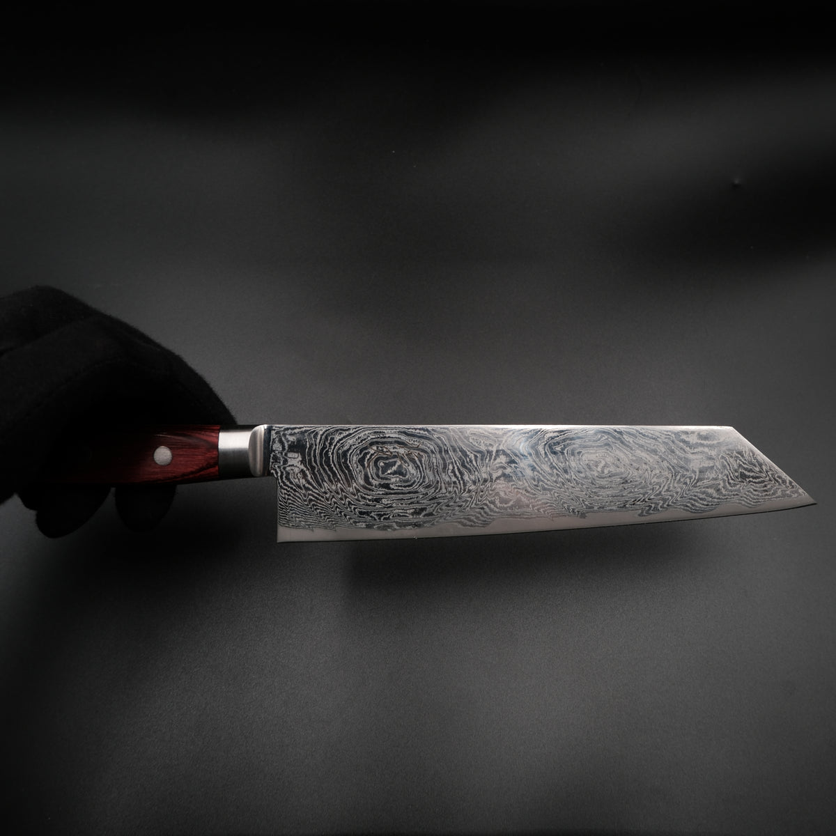 Tsunehisa AUS-10 Kiritsuke - Damascus 210mm kırmızı