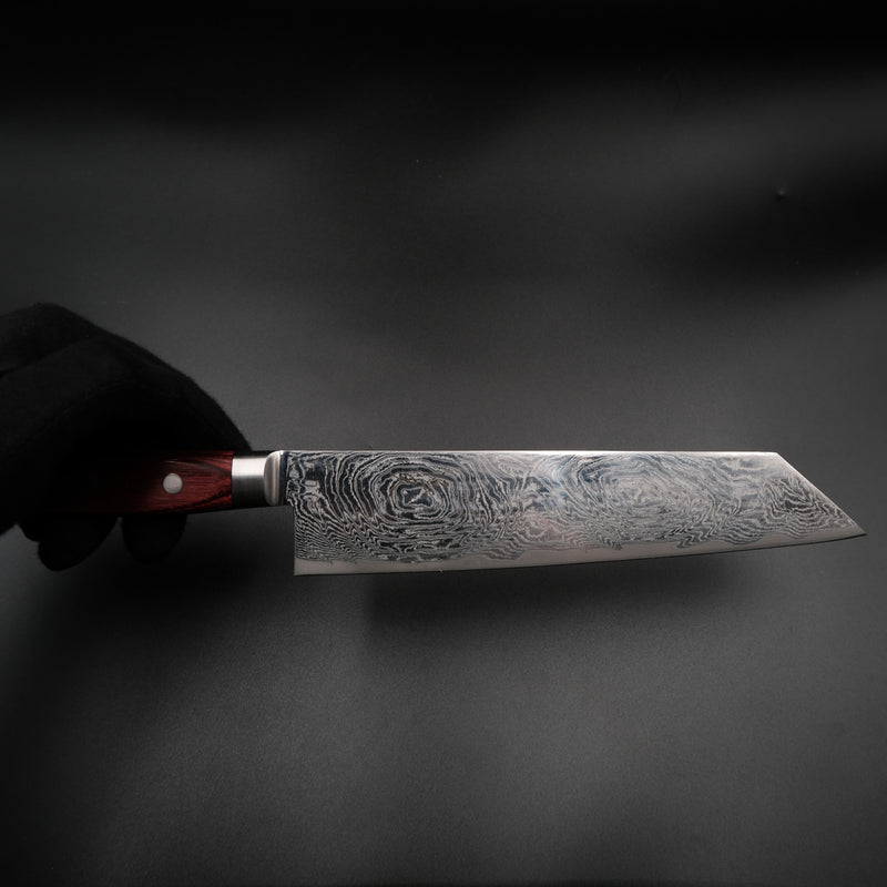 Tsunehisa AUS-10 Kiritsuke - Damascus 210mm kırmızı