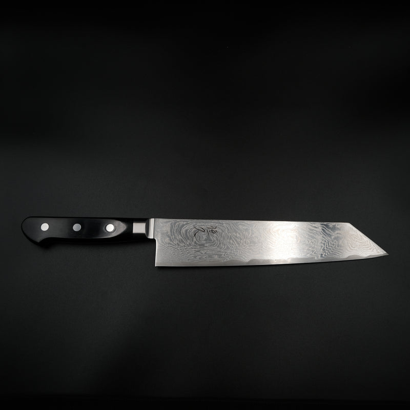 Tsunehisa AUS-10 Kiritsuke - Nami Damascus 210mm siyah sap