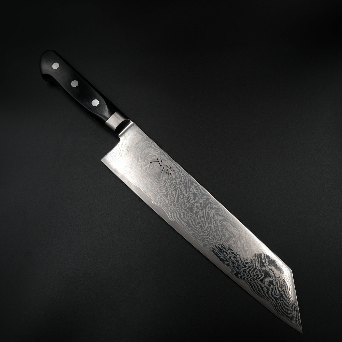 Tsunehisa AUS-10 Kiritsuke - Nami Damascus 210mm siyah sap