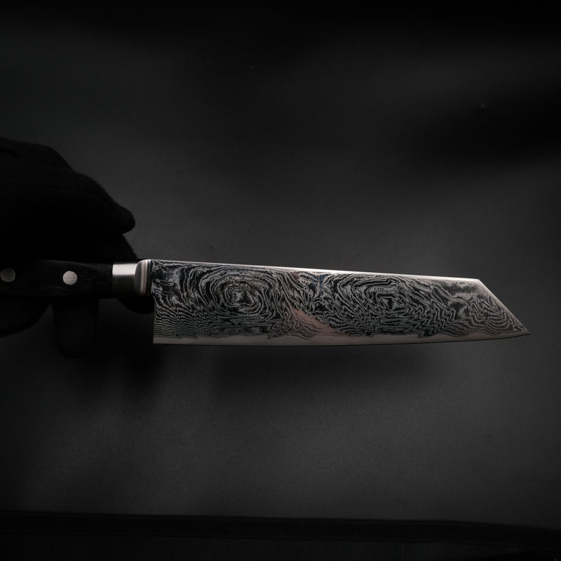 Tsunehisa AUS-10 Kiritsuke - Nami Damascus 210mm siyah sap
