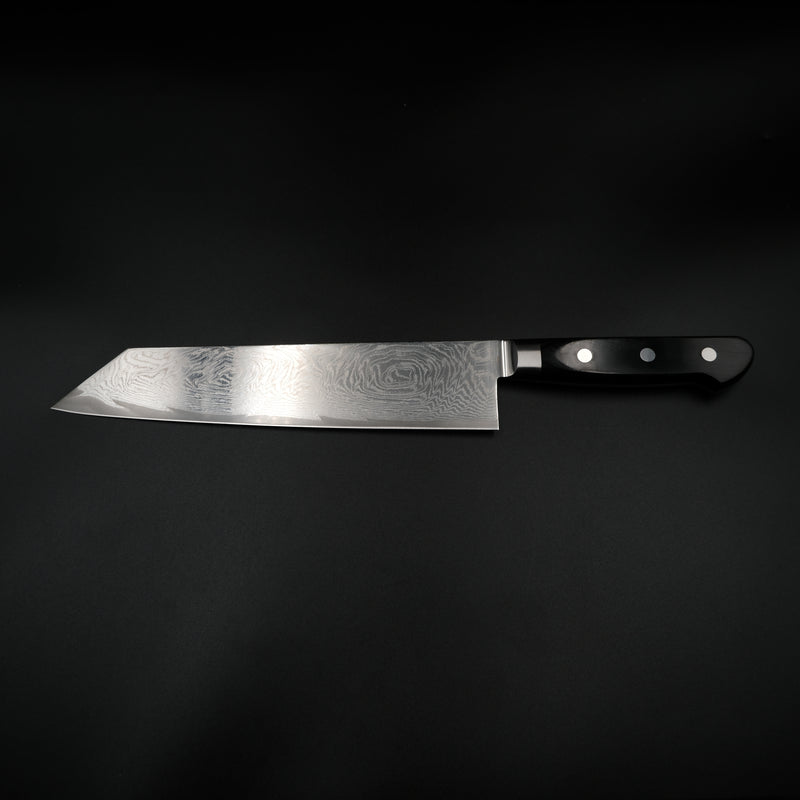 Tsunehisa AUS-10 Kiritsuke - Nami Damascus 210mm siyah sap