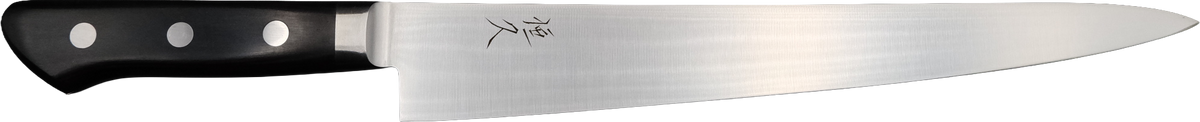 Tsunehisa AUS-8 Sujihiki 270mm - Migaki bıçak anatomisi: ağız, sırt, sap ve tang bölümleri