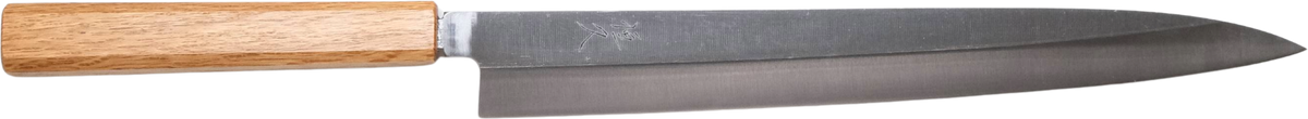 Tsunehisa AUS-8 Yanagiba - 300mm bıçak anatomisi: ağız, sırt, sap ve tang bölümleri