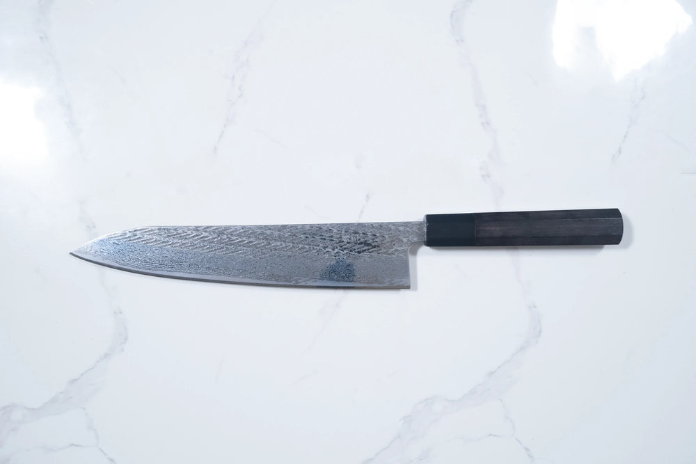 Tsunehisa Ginsan Gyuto - Nawame Damascus 240mm