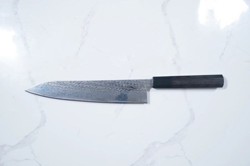 Tsunehisa Ginsan Gyuto - Nawame Damascus 240mm