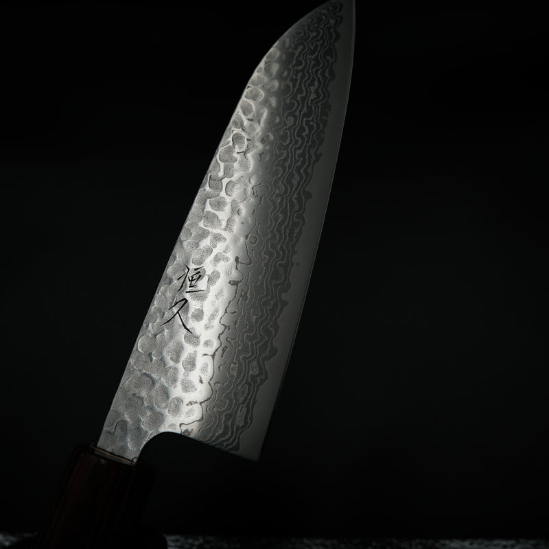 Tsunehisa Ginsan Santoku - Geppaku 165mm — Japon mutfak bıçağı (görünüm 10)