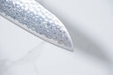 Tsunehisa Ginsan Santoku - Tsuchime Damascus 165mm (Siyah Bilezik) — görsel 3