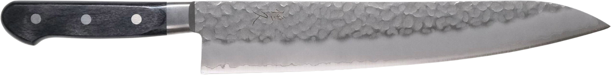 Tsunehisa AUS-8 Gyuto - Tsuchime 270mm bıçak anatomisi: ağız, sırt, sap ve tang bölümleri
