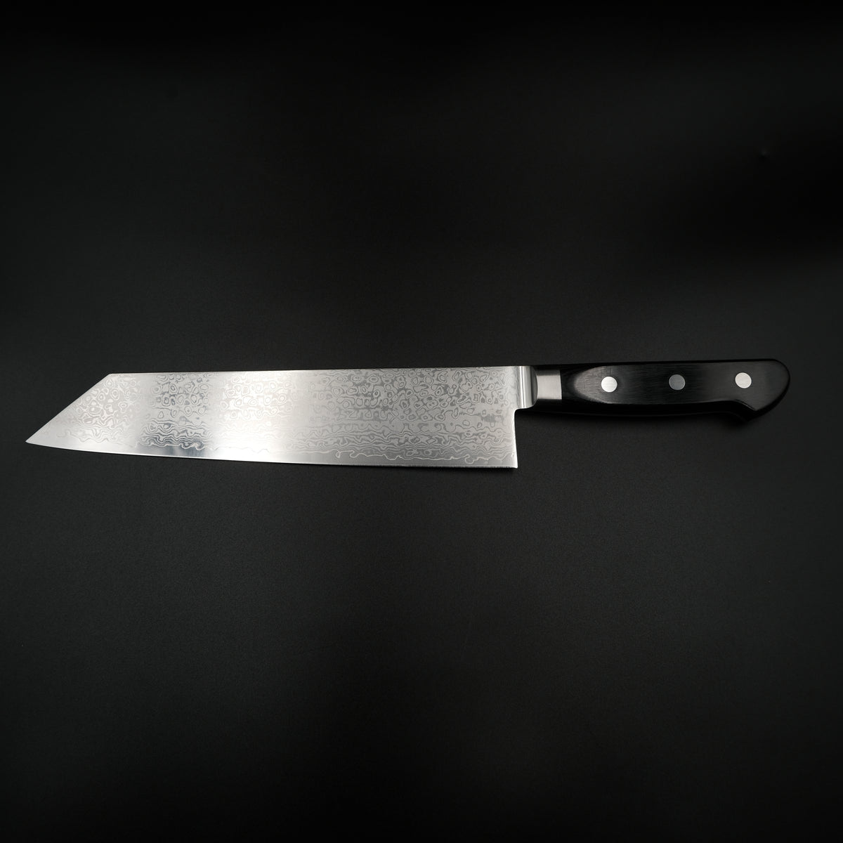 Tsunehisa VG-10 Kiritsuke - Damascus 210mm siyah sap