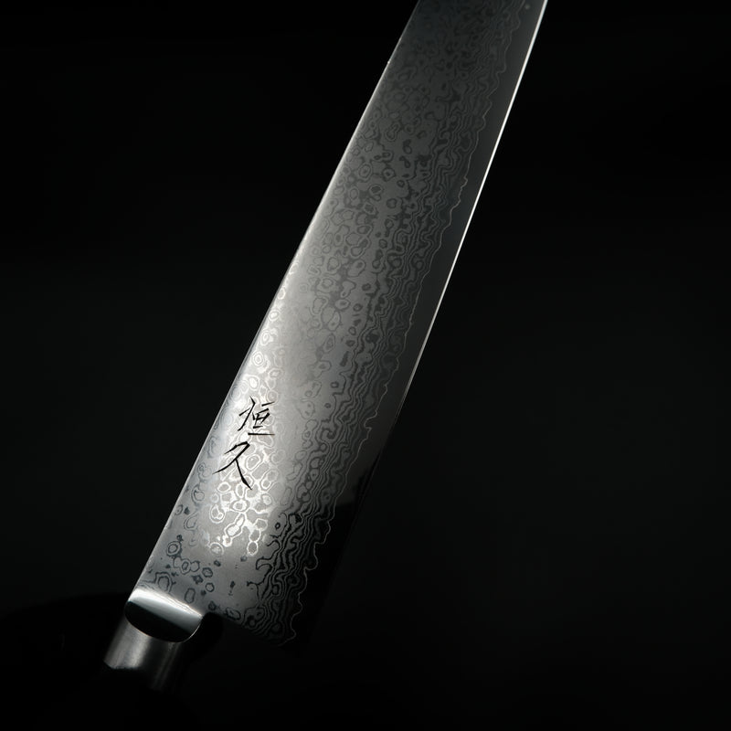 Tsunehisa VG-10 Kiritsuke - Damascus 210mm siyah sap