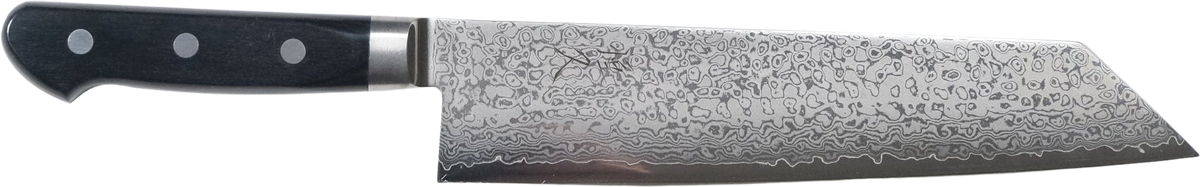 Tsunehisa VG-10 Kiritsuke - Damascus 210mm bıçak anatomisi: ağız, sırt, sap ve tang bölümleri