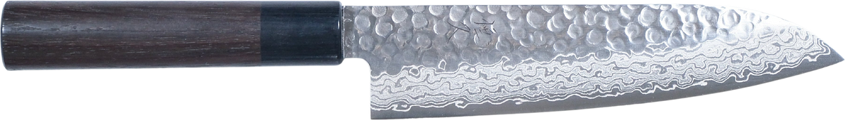 Tsunehisa VG-10 Santoku - Tsuchime 180mm bıçak anatomisi: ağız, sırt, sap ve tang bölümleri