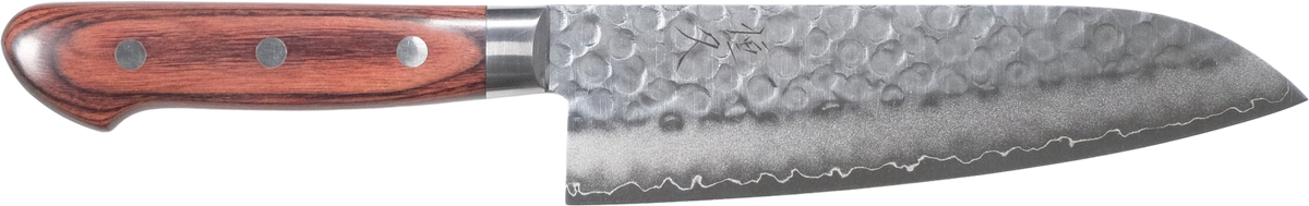 Tsunehisa VG-10 Santoku - Tsuchime 185mm bıçak anatomisi: ağız, sırt, sap ve tang bölümleri